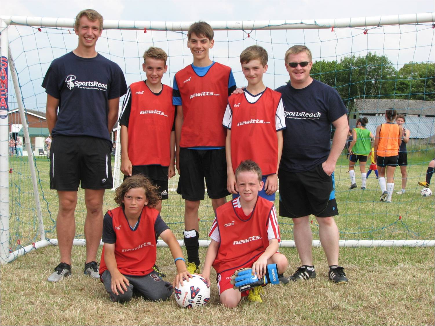 The winning senior team at Great Eccleston Soccer and Netball school